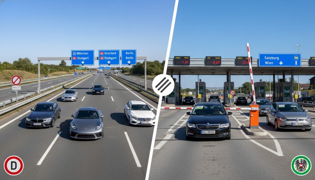 Mautregeln im direkten Vergleich: Deutschland vs. Österreich 2024