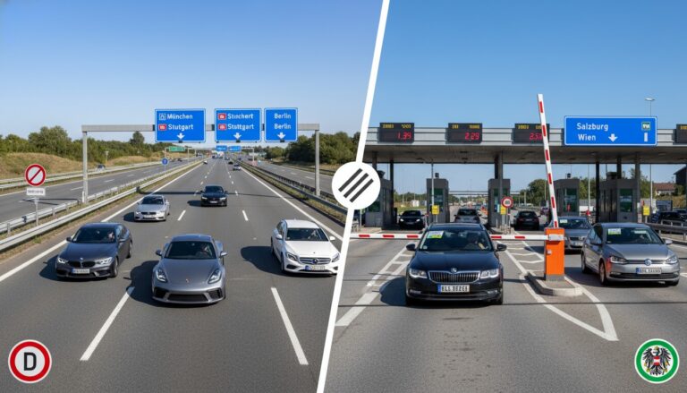 Mautregeln im direkten Vergleich: Deutschland vs. Österreich 2024